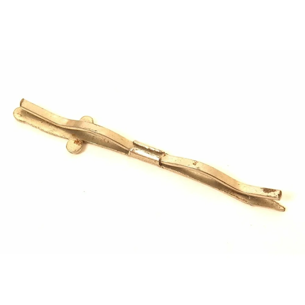 Antique Sword‎ Collar Clip Chased Design Silver Toned Men's Jewelry